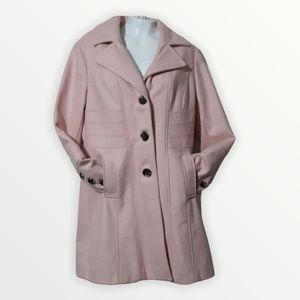 Worthington Trench Pink Wool Coat 